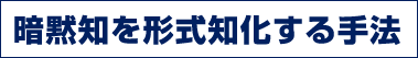 暗黙知を形式知化する手法